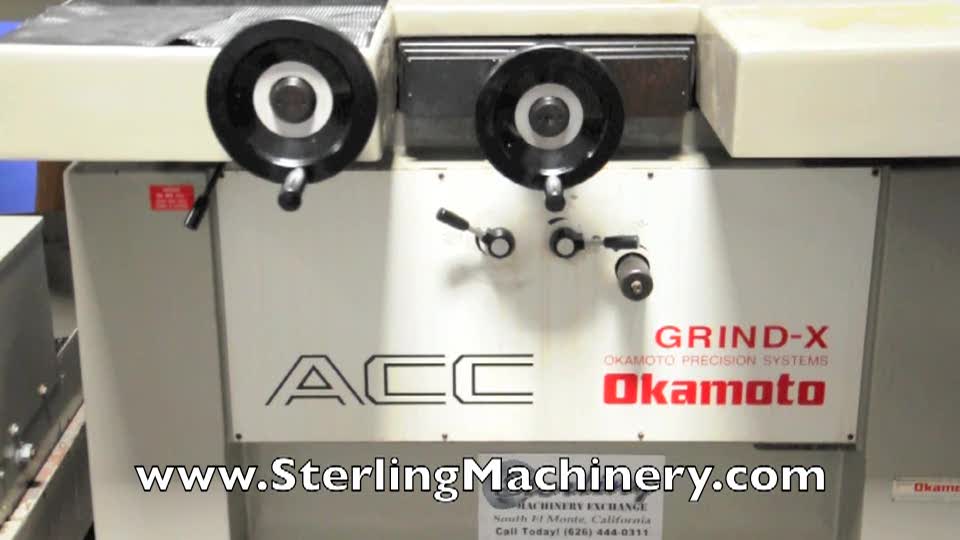 OKAMOTO-16\" x 32\" Used Okamoto Automatic Surface Grinder, Mdl. ACC-1632DX, Manual Over The Wheel Dresser, Paper Filter Coolant System #A1810-01