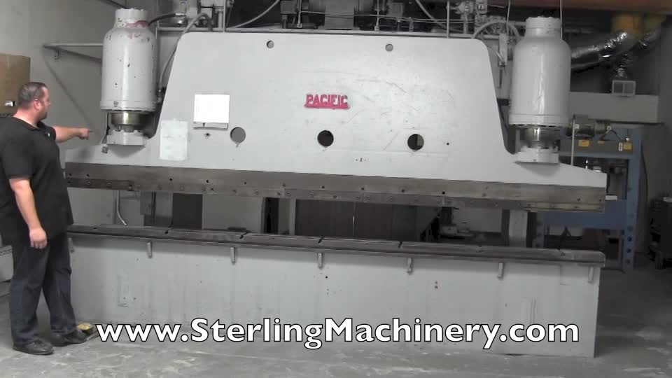 150 Ton x 14\' Used Pacific Heavy Duty Hydraulic Press Brake with (HUGE 38\" Deep Throat ), Mdl. K - 150 - 14, Micro Switch Stroke depth Control, Electric Foot Pedal, Note: This Machine Requires A Pit,  #A2981 **LOCATED IN ROSEMEAD,CA**