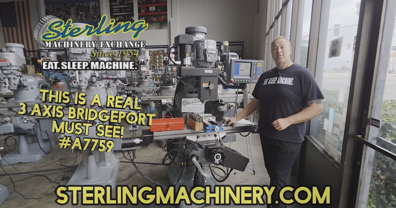 BRIDGEPORT-9" x 48" BRIDGEPORT / HARDINGE 3-Axis CNC Vertical Milling Machine — AMAZING CONDITION 🛠️ Stock #: A7759-01