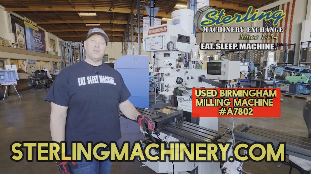 Birmingham-9" x 49" BIRMINGHAM XJ5523 Vertical Milling Machine — Used Industrial Knee Mill Stock #: A7802-01