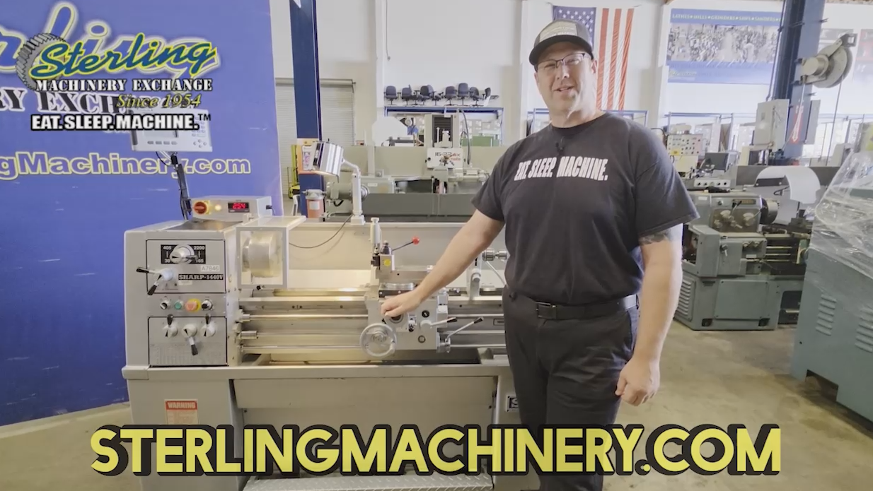 Sharp-Sharp 1440V Gap Bed Lathe w/ DRO, Tooling Package & Accessories A7846-01