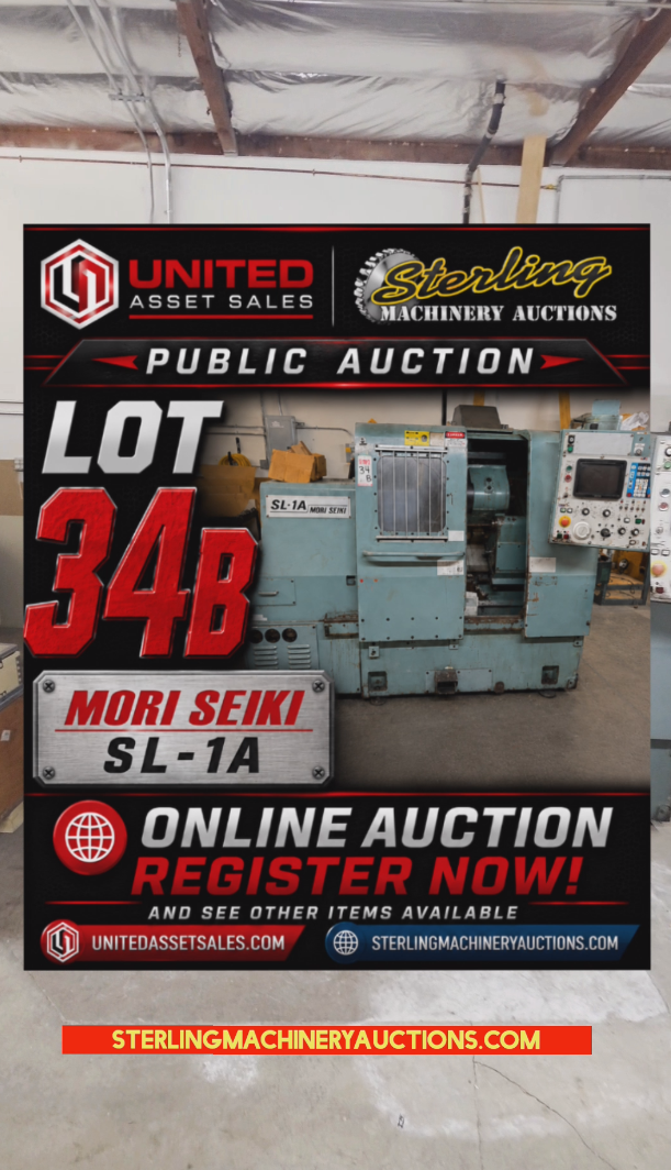 Haas-AUCTION- LOT 34B – MORI SEIKI SL-1A CNC TURNING CENTER, YASNAC CNC CONTROL, 12-STATION TURRET, 6,000 RPM, MAX TURNING-01