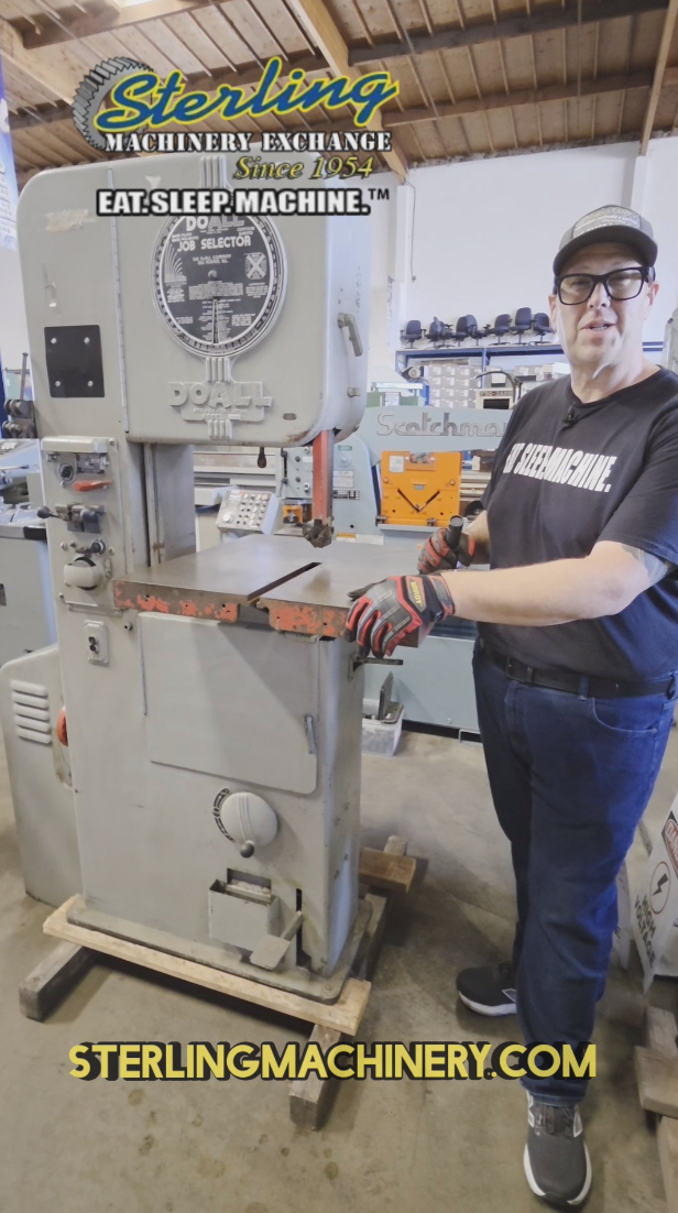 DoAll-16" DoAll ML-16 Vertical Bandsaw | Industrial Metal Cutting Band Saw A7260-01