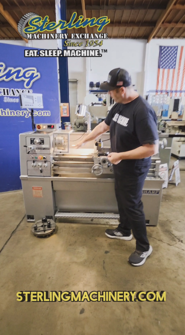 Sharp-Sharp 1440V Gap Bed Lathe w/ DRO-, Tooling Package & Accessories A7846-01